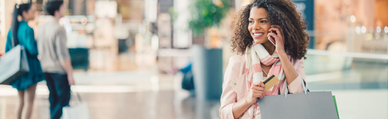 Woman going shopping.